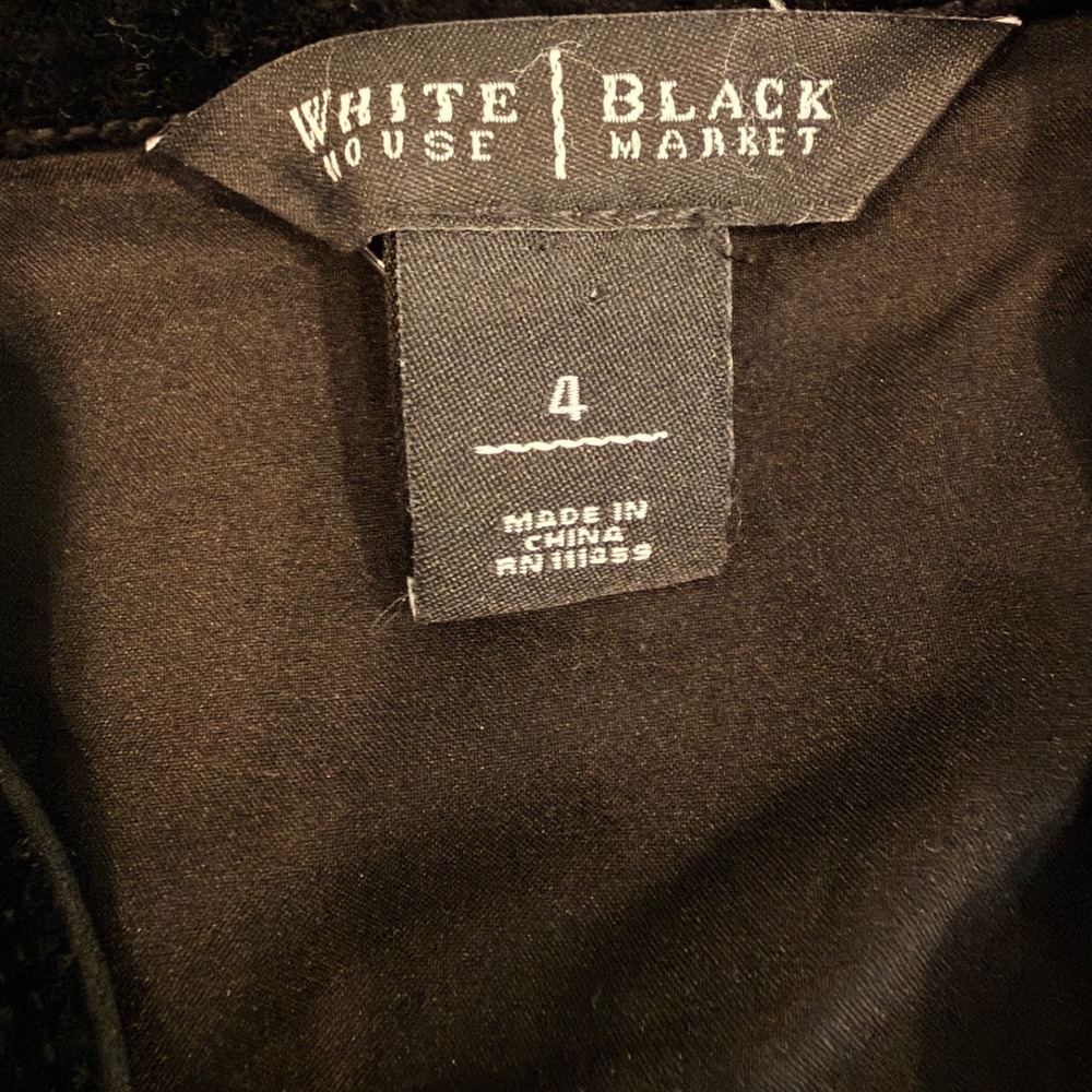 White House Black Market Velvet Embroidered Jacket Womens Black Gold Festive 4 - Picture 2 of 9